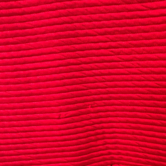 Topshop Red V-Neck Mini Dress Size 6 - Picture 4 of 5